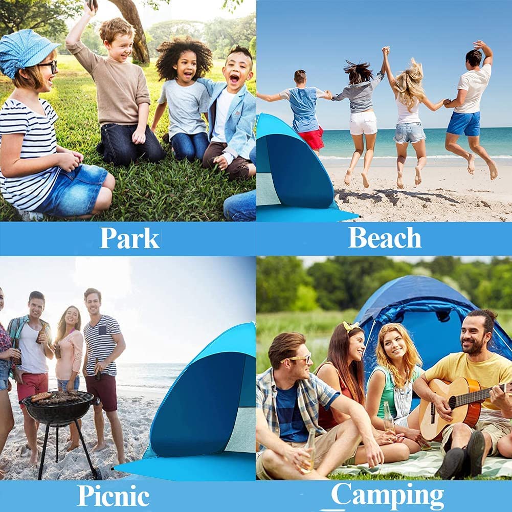 Cheap Goat Tents Pop Up Beach Tent,Portable Light Beach Tent for 2 3 People, Rated UPF 50+ for UV Sun Protection Waterproof Sun Shelters for Fami   